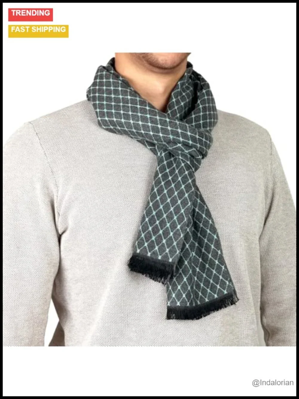 Reversible Classic Cashmere Feel Scarf for Men